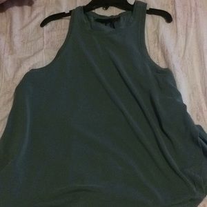 A mute olive green yoga top
